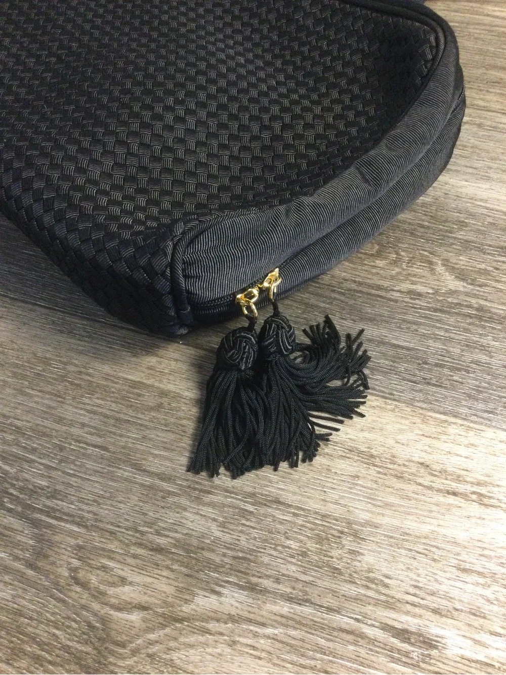 Black Woven Tote Bag - Lightweight Everyday Carry